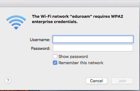  Image of step 3 showing Eduroam network login