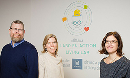 Researchers at the Living Lab.