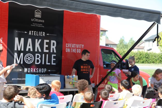 The Maker Mobile at a community event.
