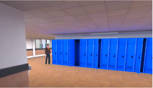 Hallway with lockers