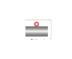 A schematic description of a nano-particle fluorescent light 
